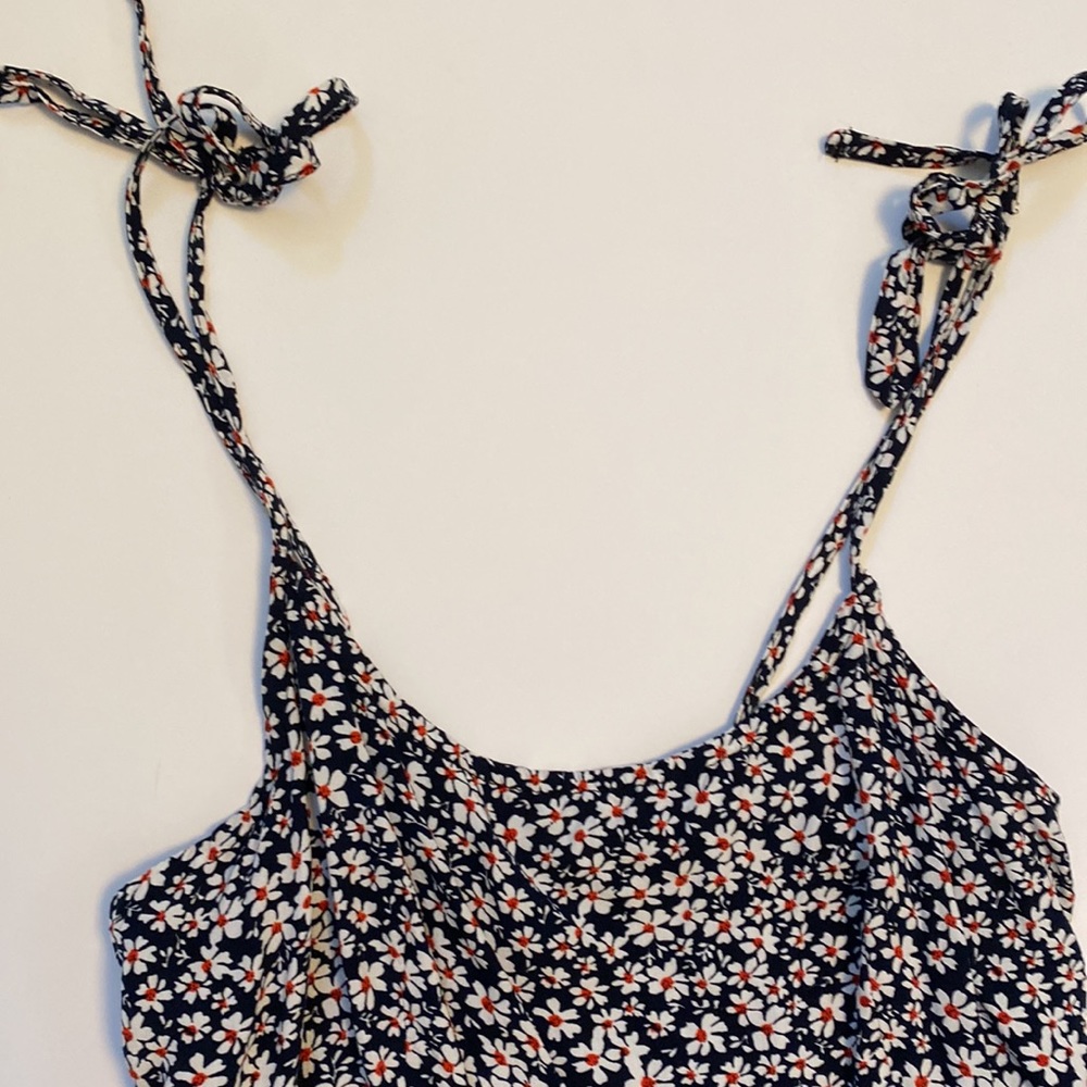 Tiered Floral Tie Strap Dress Shein Small - Picture 3 of 6
